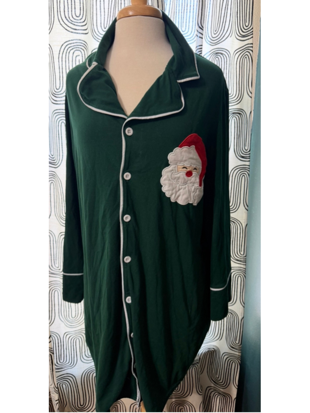 Women's Santa Claus Pajama Sleep Shirt XL